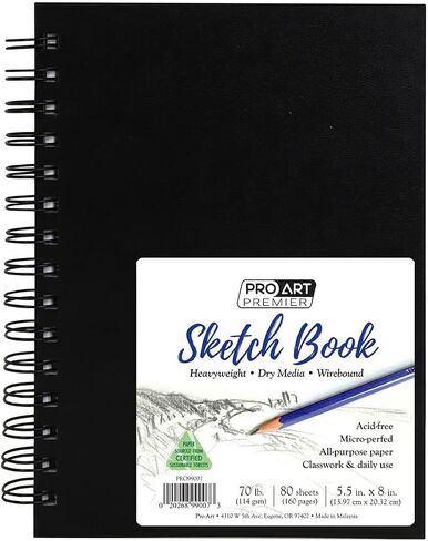 Pro-Art Sketch Book 5.5"X8", 80 Sheets in Kuwait