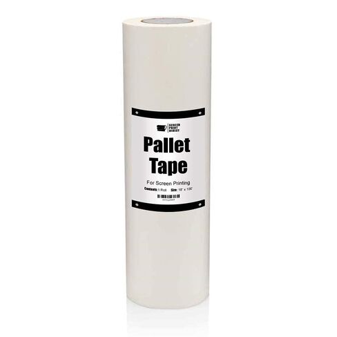 Ecotex Screen Printing Pallet Tape by Screen Print Direct (18" x 100 Yards) - Heavy Duty, No Residue, Water Resistant, Protects Screen Printing Surfaces from Inks in Kuwait