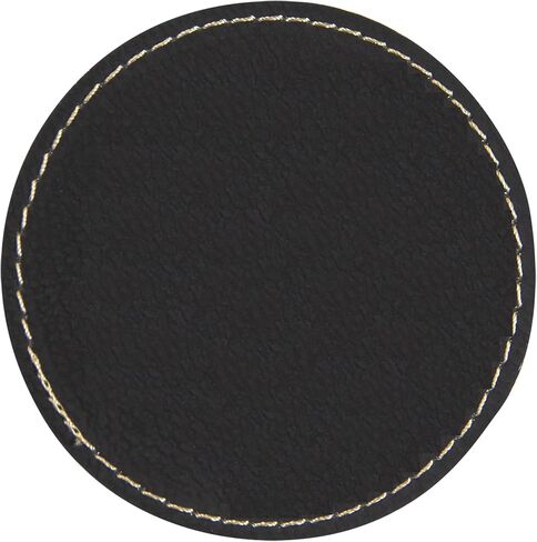 Round Laserable Leatherette Patch with Adhesive, Blank Hat Patches, Glowforge Laser Supplies, Faux Leather, 10 Pack (3", White) in Kuwait