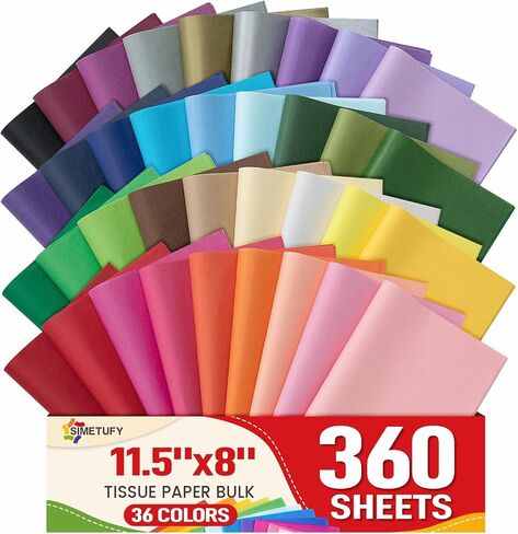 400 Sheets Tissue Paper for Gift Bags, 40 Colored Tissue Paper Bulk for Crafts, 11.5 x 8 inches Craft Tissue Paper for Art Projects, Festival Decorations, DIY Paper Flower Pom Pom in Kuwait