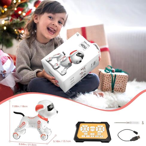 Robot Dog Toys for Kids 8 9 10 11 12, Remote Control Dogs, Robot Dog for Kids 8-12, Pet Robotic, Electric Dog Toy, Robotic Dogs, Toys for 5 6 7 8 9 10 11 12 Years Old Boys Girls, Pink in Kuwait