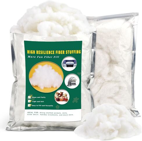 Ftyiwu 100g/3.5oz Stuffing Fiber Fill, Polyester Fiber, Stuffing Pillow, Stuffing in Crafts, Pillow Stuffing, Stuffing for Stuffed Animals, Premium Fiber Fill for Filling Crafts DIY in Kuwait