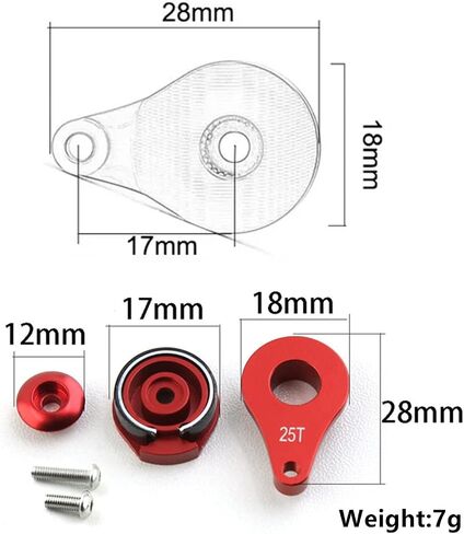 2 Sets Aluminum 25T Servo Saver 1 Hole Adjustable Hi-Torque Servo Horn for 1/10 SCX10 Capra TRX4 TRX6 RC Car Crawler Boat Parts (Titanium) in Kuwait