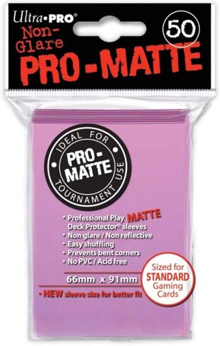 Ultra Pro 50ct Pro-Matte Pink Standard Deck Protectors in Kuwait