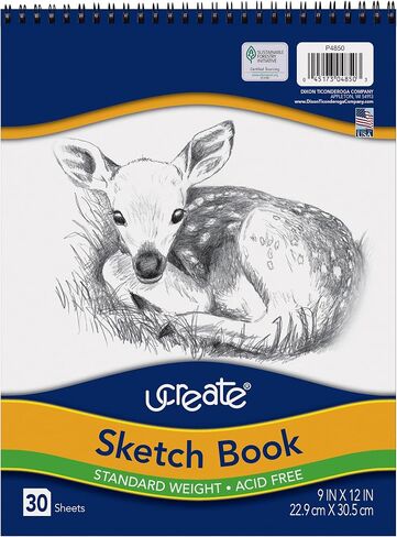 UCreate Sketch Book, Standard Weight, 9" x 12", 30 Sheets in Kuwait