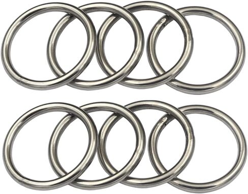 DGOL 24 Packs 1-1/2 inch Welded O Ring 304 Stainless Steel Round Ring Buckles, Inner Diameter 1-1/4 inch in Kuwait