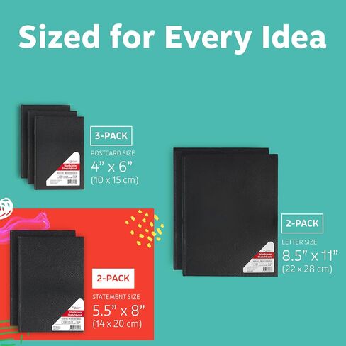 Hardcover Sketch Book 2 Pack Drawing Books 5.5" x 8" Sketchbooks, 110 Sheets Hardbound Journal, Ideal for Pencils, Graphite, Charcoal, Pen in Kuwait