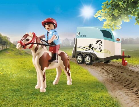 Playmobil Car with Pony Trailer in Kuwait