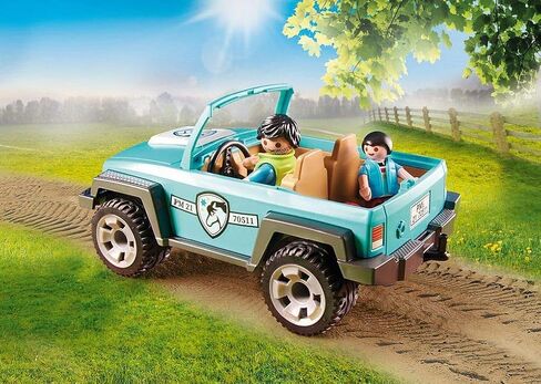 Playmobil Car with Pony Trailer in Kuwait