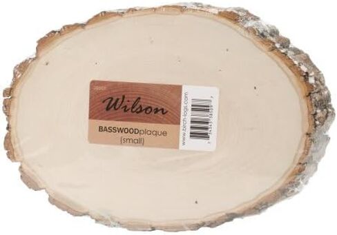 Wilson Basswood Round/Oval Plaque - Bulk Quantity Value Box Wood Slices, Large 9-11" D (Pack of 10) in Kuwait