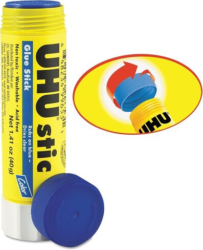 Saunders UHU Glue Stick, 1.41 oz., Blue (99653) in Kuwait