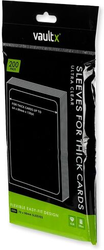 Vault X Thicker Card Sleeves for Deeper Cards - Premium Soft Sleeves for Cards up to 130pt Thick (200pcs) in Kuwait