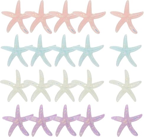 Semetall Slime Charms 20 Pcs Starfish Shape Ornaments Resin Flat Back for Scrapbooking Craft Decoration and DIY Craft Making in Kuwait