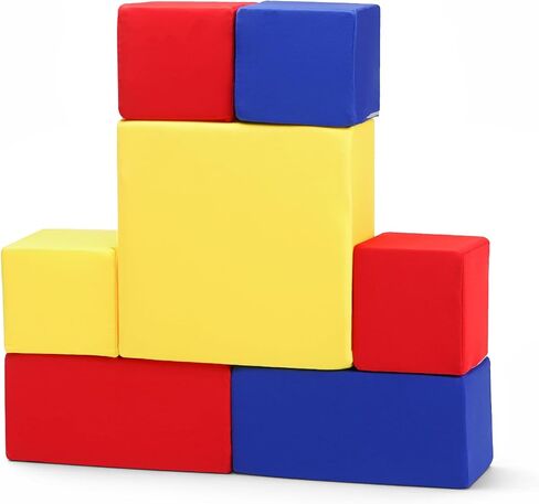 Foam Blocks for Toddlers, Soft Building Blocks for Toddlers Colorful Stacking Blocks for Kids - 12 Pieces in Kuwait
