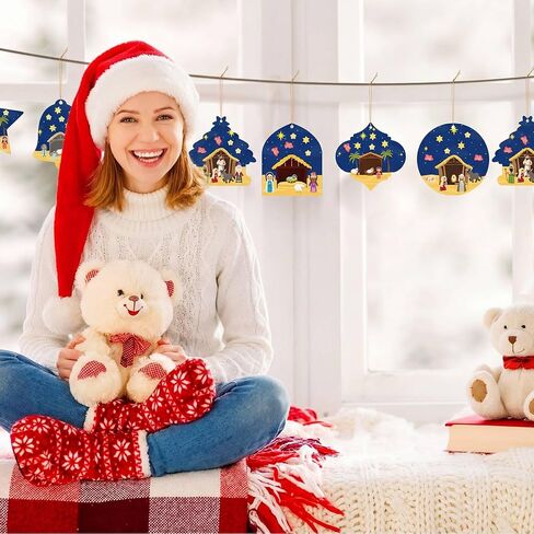 Set of 18 Make a Nativity Scene Sticker Funny Christmas Crafts for Kids Jesus Stickers Nativity Scene Religious Stickers Build Your Own Christmas Crafts for Christmas Party Classroom Activity Favors in Kuwait