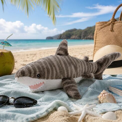 Wild Republic Tiger Shark Plush, Stuffed Animal, Plush Toy, Gifts for Kids, Cuddlekins 13 Inches in Kuwait