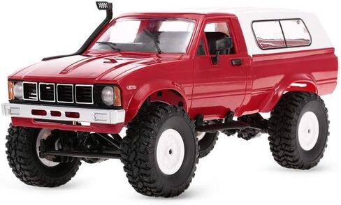 YIKESHU RC Crawler Offroad RC Truck 4x4 Remote Control Rock Crawler WPL C24-1 Pickup Trucks with Led Light, 2.4 Ghz 1/16 Scale All Terrain Car Brushed RTR Gift for Adults in Kuwait