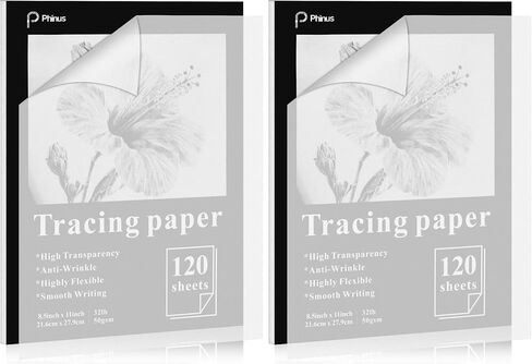 110 Sheets Tracing Paper for Drawing, 9"x12" Trace Paper, Translucent Vellum Paper Tracing Paper Pad, Tracing Pad for Sketching, Preliminary Drawing, Overlaying Images Tracing in Kuwait