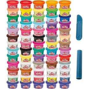 Play-Doh Ultimate Color Collection 65-Pack of Modeling Compound, Non-Toxic, 1-Ounce Fun Size Cans, Includes Sapphire, Sparkle, Confetti, Metallic Colors, and Color Burst (Amazon Exclusive) in Kuwait
