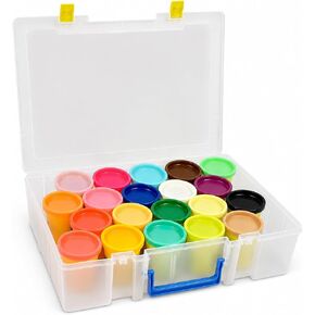 Case for Play-Doh Modeling Compound 20-Pack Case of Colors 3-Ounce Cans,Storage Box Organizer Container Holds 32-Pack of 1-Ounce Modeling Compound for Kid Party Favors(Box Only) in Kuwait
