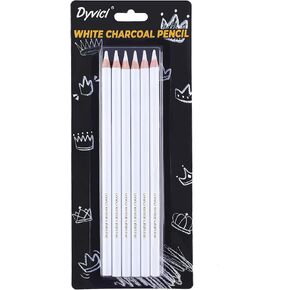 Dyvicl Compressed Graphite Charcoal Sticks, Square Black White Charcoal for Sketching, Drawing, Shading, Blending, Pack of 18 in Kuwait