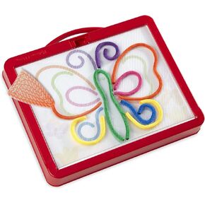 Melissa & Doug Rainbow Cord Picture & Pattern Maker Draw with Cords – 39 Cords, 6 Double-Sided Cards to Trace in Kuwait