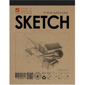 Design Ideation Sketch Pad. Premium Paper Sketch pad for Pencil, Ink, Marker, Charcoal and Watercolor Paints. Great for Art, Design and Education. (11" x 17") in Kuwait