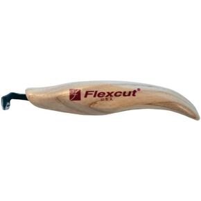 Flexcut Right-Handed 3/16 Inch Scorp KN22 | Gouge for Wood Carving | Essential Wood Carving Tools for Hollowing Deep Narrow Cavities| Ergonomic Ashwood Handles| 1095 High Carbon Steel Blade in Kuwait