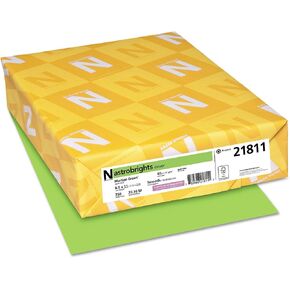 ورق Neenah Paper 21811 Astrobrights ملون من ورق العنق، 21.5 سم × 27.94 سم، 29.51 كجم/176 GSM، أخضر مارسي، 250 ورقة in Kuwait