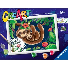 Ravensburger CreArt Sweet Sloths Paint by Numbers Kit for Kids - Painting Arts and Crafts for Ages 9 and Up in Kuwait