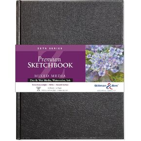 Stillman & Birn Zeta Series Hardbound Sketchbook, A4 (8.25" x 11.75"), 270 gsm (Extra Heavyweight), White Paper, Smooth Surface in Kuwait