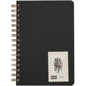Kolo 7x10 Sketch Book, Spiral Bound, 50lb/74gsm, Ideal for Pencil, Colored Pencil, and Charcoal, 60 Sheets in Kuwait