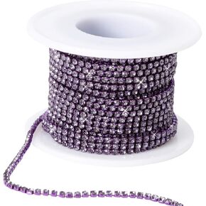KAOYOO 10 Yards 2mm/0.08" Crystal Rhinestone Close Chain Trim Sew on Trim for Sewing Crafts,DIY Decoration,Jewelry,Wedding in Kuwait