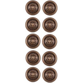 Mibo 10pcs Military Look Shank Button - Heraldic Shield with Eagle and Laurel Leaves - 28L(18mm) - Antique Brass in Kuwait