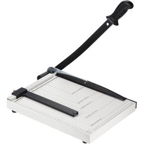 PATIKIL Paper Cutter B3 Stack Paper Trimmer for Cardstock, 21" Cutting Length, Guard Rail Paper Press Tool, Adjustable Guide, Metal Base, 12-Sheet Capacity, Paper Slicer for Office, Home in Kuwait