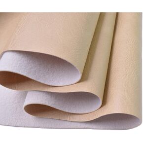 Wento Thick 1 Yard Faux Leather Fabric Soft Skin Grain PU Leather Fabric for Furniture Cover Reupholster Sofa Chairs Cushiones Vinyl Upholstery Fabric (1yard,Brown) in Kuwait