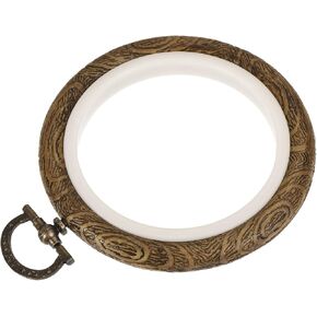 MECCANIXITY Embroidery Hoop Frame 8 Inch Round Imitated Wood Circle Cross-Stitch Ring for Art Craft Sewing Ornament, Pack of 2 in Kuwait