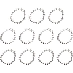 HARFINGTON Ball Bead Chains, 3.15" 24Pcs Pull Chain Extension with Matching Connectors for Key Chains Tags Craft Projects Jewelry Making, Silver in Kuwait