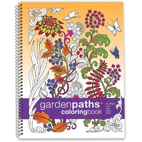 Action Publishing Coloring Book: Garden Paths · Garden Scenes and Intricate Animal Designs for Stress Relief, Relaxation and Creativity · Large Sidebound (8.5 x 11 inches) in Kuwait
