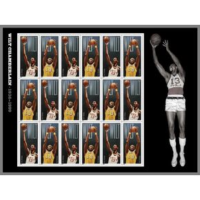 2014 Wilt Chamberlain Sheet of 18 Forever Stamps Scott 4950-51 By USPS in Kuwait