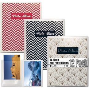 Better Office Products 48 Photo Mini Photo Album, 4 x 6 Inch, Pack of 12, Clear View Cover with Removable Decorative Inserts, Holds 48 Photos, 12 Pack in Kuwait