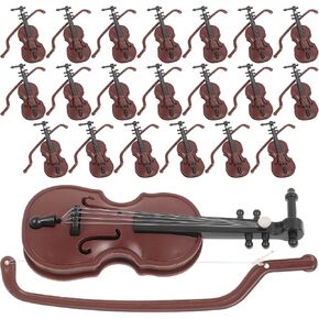 20 Sets Miniature Violin Mini Musical 1/12 Instrument Model Dollhouse Furniture Crafts Ornament for Dollhouse Fairy Garden Holiday Tree Decoration in Kuwait