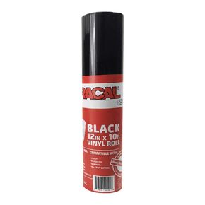 12.125" x 10ft Roll of Oracal 651 Black Craft Vinyl - On a 2.5" Core - Adhesive Vinyl for Cricut, Silhouette, and Cameo Cutters - Gloss Finish - Outdoor and Permanent in Kuwait