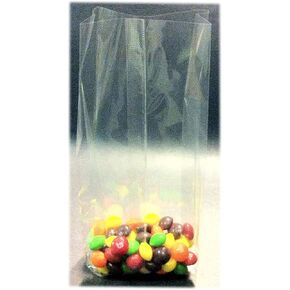 UNIQUEPACKING 100 Pcs 4x2x12 Clear Side Gusseted Cello Cellophane Bags Good for Candy Cookie Bakery in Kuwait