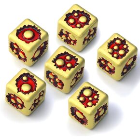 Arcanum DND Dice, Hollow Metal Dice Set D&D for with Box for Dungeons and Dragons Polyhedral Role Playing D and D Dice for Tabletop RPG D20 D12 D10 D8 D6 D4 (Arcanum Blue Number) in Kuwait