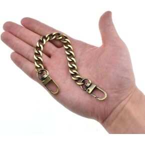 HAHIYO Purse Chain Strap Length 39.4 inches Rose Gold for Shoulder Cross Body Sling Purse Handbag Clutch Replacement Strap Comfortable Flat 0.4" Wide Enough 2.4mm Extra Thick Metal Strap 1 Pack in Kuwait