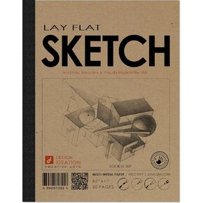 تصميم الأفكار المسطحة للوسائط المتعددة كراسة الرسم. كتاب رسم ورقي قابل للإزالة لأقلام الرصاص والحبر وأقلام التحديد والفحم والدهانات المائية. رائعة للفن والتصميم والتعليم. in Kuwait