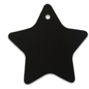 LWR CRAFTS 100 Hang Tags Star with Jute Twines 100ft (2 3/8", Black) in Kuwait