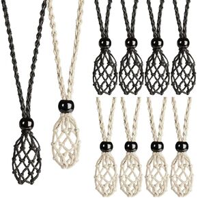24Pcs Adjustable Crystal Necklace Crystal Stone Necklace Pendant Necklace Cord Hand Woven Necklace Ropes for Jewelry Making in Kuwait