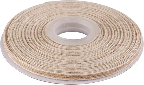 1/4 Inch Wide Natural Burlap Fabric Natural Beautiful Burlap Ribbon Great for Wedding Gift Wrapping Home Décor Floral Arrangement, 25 Yards-Roll in Kuwait